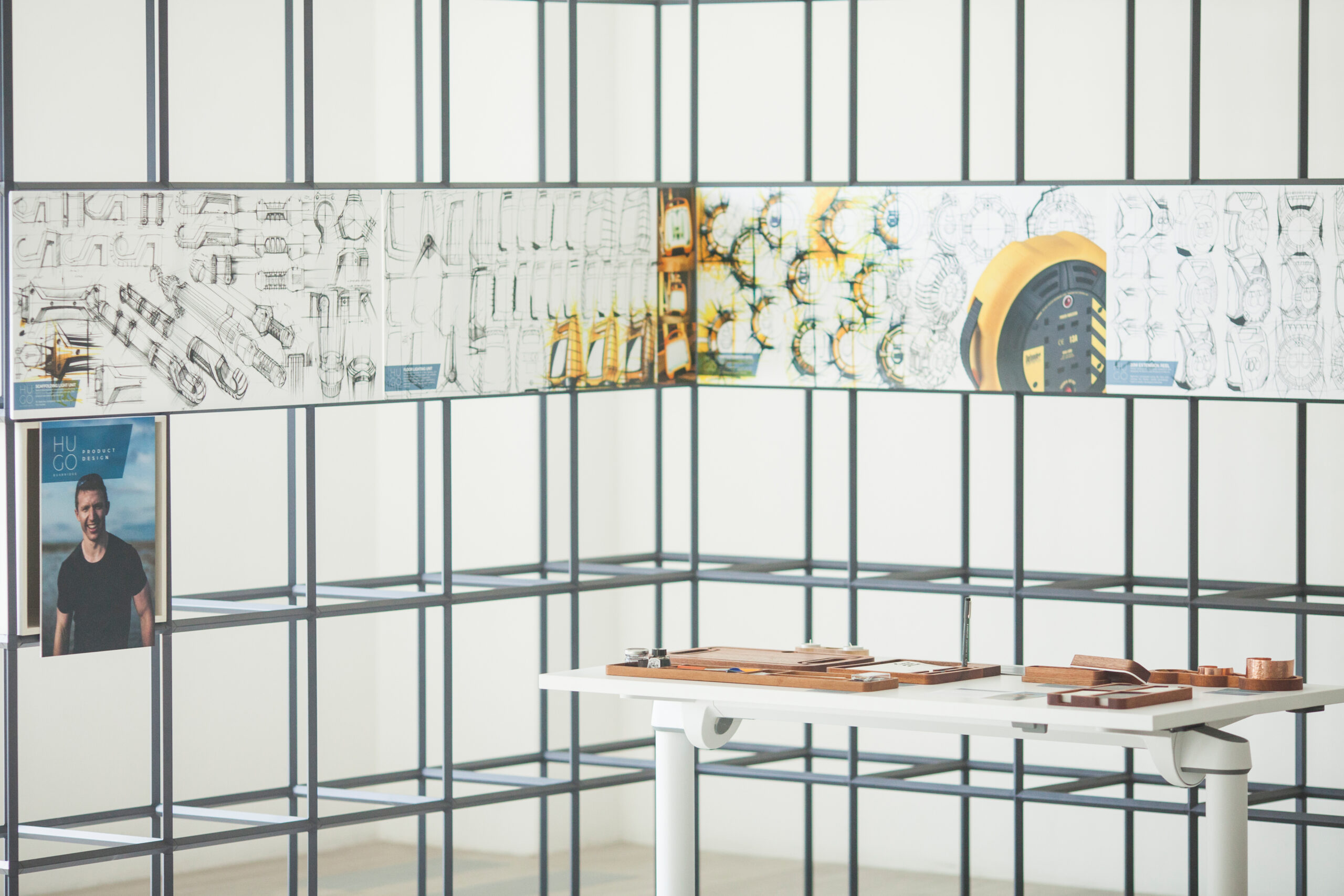 A coworking space with a table and chairs available for use.